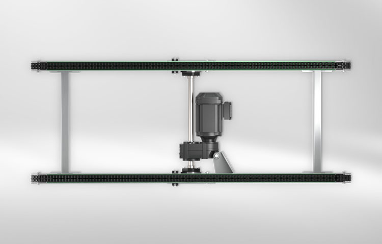 Kettenförderer, Draufsicht Kettenförderer