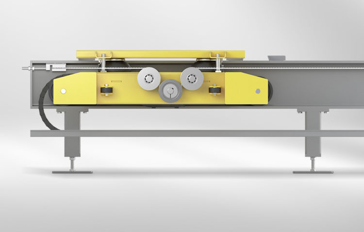 Flexshuttle Detailansicht Schlitten flexshuttle lagertechnik