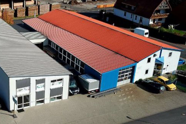 Allroll Fördertechnik Standort Happelfey Luftaufnahme